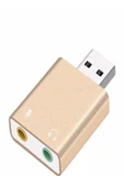 ULTRATEKNO 7.1 Kanal Usb Ses Kartı 3d Sound Ses 3.5mm Jack Girişli - Metal - 4