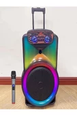 ULTRATEKNO NDR Y-12 Full RGB Panel 40 WATT Taşınabilir Büyük Boy Bluetooth Mikrofonlu Hoparlör - 6