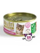 Nutri Feline 85Gr Yavru Tavuk Etli Ton Balıklı Tahılsız 12Adet Kitten Yaş Kedi Maması - 1