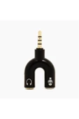 ULTRATEKNO Stereo 3.5mm Aux Cep Telefonu Kulaklık Ve Mikrofon Ayırıcı Y Tip - 1