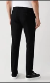 AVVA Erkek Siyah Yandan Cepli Armürlü Slim Fit Dar Kesim Esnek Chino Kanvas Pantolon E003008 - 2