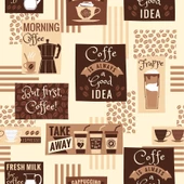 Kahve Temalı Duvar Kağıdı Baskı - 5