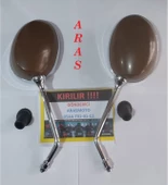 ARARO CAPPUCİNO 125 CC - 50 CC AYNA TAKIMI KAHVE RENK (KOYU KAHVE )- ARASMOTO - 1