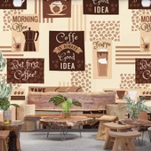 Kahve Temalı Duvar Kağıdı Baskı - 1
