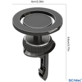 ScHitec Manyetik Araç İçi 1080 Derece Telefon Tutucu Siyah H504 - 4
