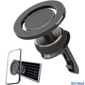 ScHitec Manyetik Araç İçi 1080 Derece Telefon Tutucu Siyah H504 - 3