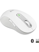 Logitech Signature M650 Büyük Boy Sol El Için Sessiz Kablosuz Mouse - Beyaz - 1