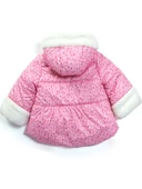 Özel Havalı Kürk Detaylı Puanlı Fermuar İçi Polarlı Kapüşonlu Kışlık İçi Peluş Kız Bebek Mont Şişme - 8