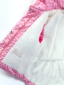 Özel Havalı Kürk Detaylı Puanlı Fermuar İçi Polarlı Kapüşonlu Kışlık İçi Peluş Kız Bebek Mont Şişme - 6