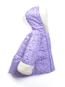 Özel Havalı Kürk Detaylı Puanlı Fermuar İçi Polarlı Kapüşonlu Kışlık İçi Peluş Kız Bebek Mont Şişme - 12