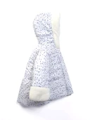 Özel Havalı Kürk Detaylı Puanlı Fermuar İçi Polarlı Kapüşonlu Kışlık İçi Peluş Kız Bebek Mont Şişme - 11