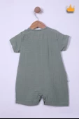 Begi %100 Pamuk Müslin Kız Erkek Bebek Kısa Kollu Çıtçıtlı Tulum 22404 - 5