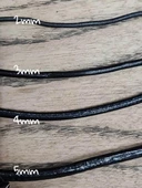 Deri İp Sırım Yuvarlak 3 mm (SİYAH) 1mt (Leathercraft, Deri Hobi) thumbnail 2