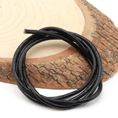 Deri İp Sırım Yuvarlak 3 mm (SİYAH) 1mt (Leathercraft, Deri Hobi) thumbnail 1