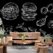 Fast-Food Konulu Duvar Kağıdı Baskı thumbnail 1