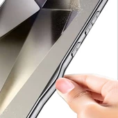 Galaxy S24 Ultra Kılıf Ultra İnce Kamera Korumalı PC + Deri Arka Yüzey  X-Pro Kapak - 10