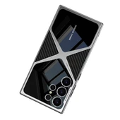 Galaxy S24 Ultra Kılıf Ultra İnce Kamera Korumalı PC + Deri Arka Yüzey  X-Pro Kapak - 2