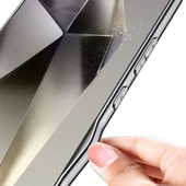 Galaxy S24 Ultra Kılıf Ultra İnce Kamera Korumalı PC + Deri Arka Yüzey  X-Pro Kapak - 5