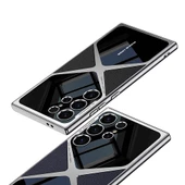 Galaxy S24 Ultra Kılıf Ultra İnce Kamera Korumalı PC + Deri Arka Yüzey  X-Pro Kapak - 6