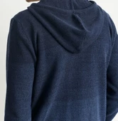 AC&Co / Altınyıldız Classics Erkek Indigo-lacivert Standart Fit Normal Kesim Kapüşonlu Desenli Triko Hırka - 2