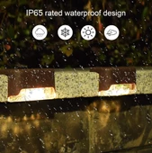 QASUL 4lü Set Güneş Enerjili Led Su Geçirmez Modern Solar Panel Işık Seti Dış Mekan Dekorasyonu - 6