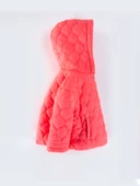 Havalı Kapitone Detaylı Düğmeli Cepli İçi Kürklü Kapüşonlu Kışlık İçi Peluş Kız Bebek Mont Şişme - 8