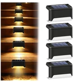QASUL Su Geçirmez  Solar Lamba Gün Işığı, Güneş Enerjili Bahçe Yolu Led Aydınlatma  4 ADET - 1