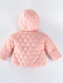 Havalı Kapitone Detaylı Düğmeli Cepli İçi Kürklü Kapüşonlu Kışlık İçi Peluş Kız Bebek Mont Şişme - 6