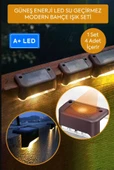 QASUL 4lü Set Güneş Enerjili Led Su Geçirmez Modern Solar Panel Işık Seti Dış Mekan Dekorasyonu - 1