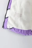 YENİ Sevimli Kalp Baskılı Kürklü Cepli Kapüşonlu Soft Kumaş Kışlık İçi Peluş Kız Bebek Mont Şişme - 6