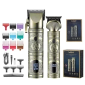 Vgr V-670 Metal saç kesim makinesi  profesyonel saç sakal berber seti - 1