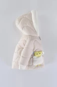 Trend Sevimli Kuzu Detaylı İçi Kürklü Fermuar Kapüşonlu Kışlık İçi Peluş Erkek Kız Bebek Mont Şişme - 11