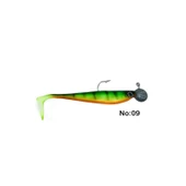 Captain Dagi Duck Shad 9cm +Jig head 17gr  Modifiyeli Hazır Silikon Yapay Yem - 9