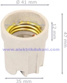 Üniversal E-27 Porselen Duy (Genel Maksatlı Kullanım) - 2