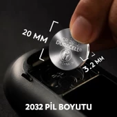 DURACELL CR-2032 3V ARABA KUMANDA PİLİ (1 ADET FİYATI) - 4