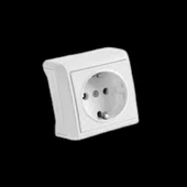 VİKO Vera Beyaz Sıva Üstü Tekli Topraklı Priz 220v IP20 - 1