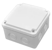 IŞILDAR 110x110x70 Termoplastik 8 Çıkışlı Buat Beyaz (ABS Vidalı Sıva Üstü Plastik Contalı Kapak) - 1