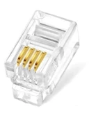 Dört Pin RJ12 Telefon Jakı Plug 4P 4C (Telefon Ahize Kordon Jakı) - 1