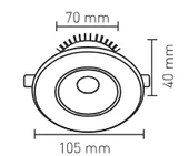 LUSTER 7W SPOT BELİNDA SİYAH KASA 6500K thumbnail 2