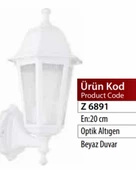 ZERPA ALTIGEN DUVAR APLİK BEYAZ - 1