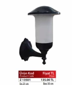 ZERPA MANTAR DUVAR APLİK SİYAH - 1