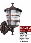 ZERPA ÜÇGEN DUVAR APLİK BAKIR ESKİTME - 1