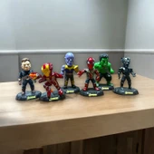 VIP IRON MAN CAPTAİN AMERİCA THOR HULK BLACK WİDOW VE HAWKEYE  6LI KARAKTER SET KARAKTER OYUNCAKALRI - 1