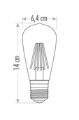 CATA 8W RUSTİK LED AMPUL AMBER ST94 - 2