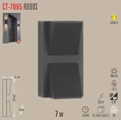 CATA RODOS LED BAHÇE 7W DUVAR APLİK 3200K GÜNIŞIĞI ÇİFT TARAFLI thumbnail 1