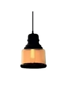 VİTO RAİNA ART KÜÇÜK SİYAH AMBER E-27 CAM TEKLİ AVİZE - 2