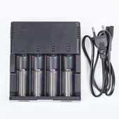 DÖRTLÜ 3,7V Lİ-ON PİL ŞARJ ALETİ 16340-14500-18650-26650 - 1