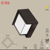 CATA Bora Dörtgen Led Bahçe 7w Duvar Aplik 3200K Günışığı Dış Mekan thumbnail 1