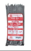 PEMSAN Klips Kablo Bağı 3.6x250 SİYAH (100lü Paket) Kablo Cırdı - 1