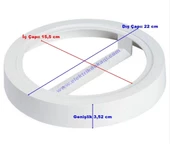 IŞILDAR 12w BEYAZ Sıva Üstü Yuvarlak Slim Led Panel Kasası Plastik - 1